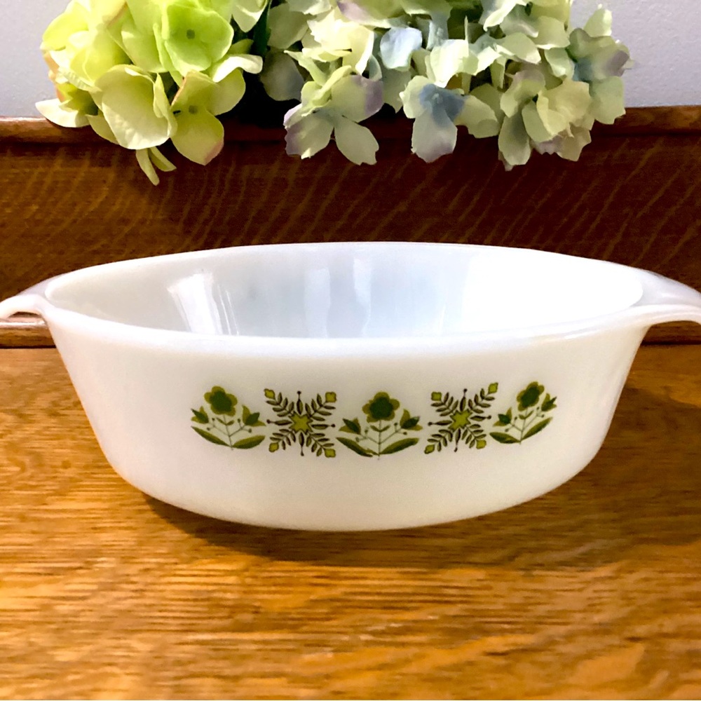 Anchor Hocking “Fire King Meadow Green” Casserole Dish 1.6 qt.